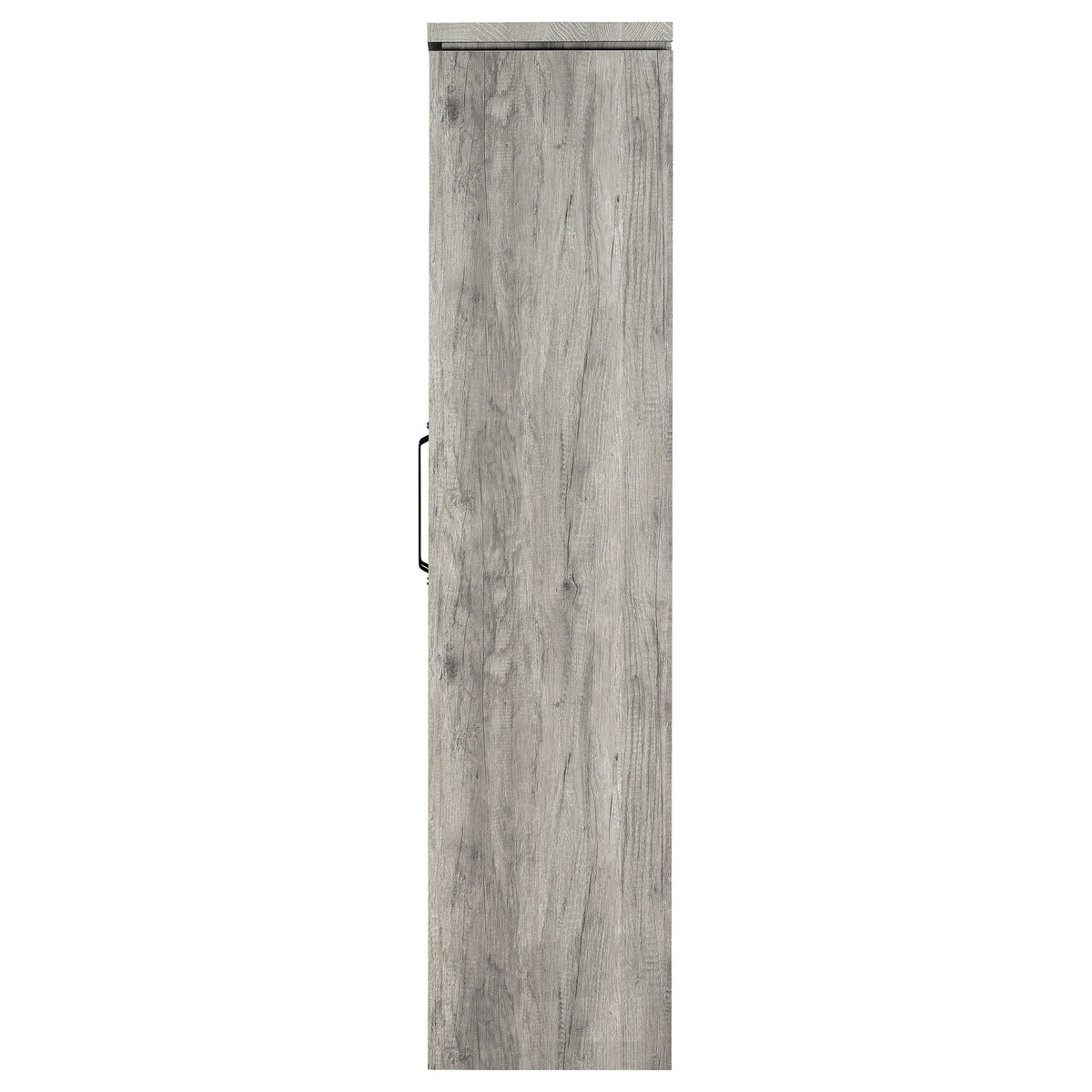 Alejo Tall Curio Display Cabinet with 2 Glass Doors - Coastal Grey Driftwood with Black Hardware – view 6