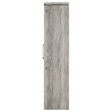 Alejo Tall Curio Display Cabinet with 2 Glass Doors - Coastal Grey Driftwood with Black Hardware – view 6