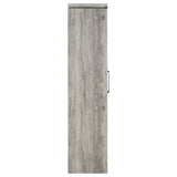 Alejo Tall Curio Display Cabinet with 2 Glass Doors - Coastal Grey Driftwood with Black Hardware – view 8