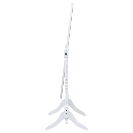 Foyet Full-Length Cheval Mirror - Adjustable Oval Floor Mirror in White Wood – view 4