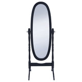 Foyet Adjustable Full Length Cheval Mirror - Oval Pivoting Frame with Curved Legs in Black – view 3