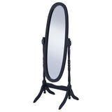 Foyet Adjustable Full Length Cheval Mirror - Oval Pivoting Frame with Curved Legs in Black – view 4