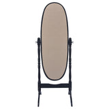 Foyet Adjustable Full Length Cheval Mirror - Oval Pivoting Frame with Curved Legs in Black – view 6