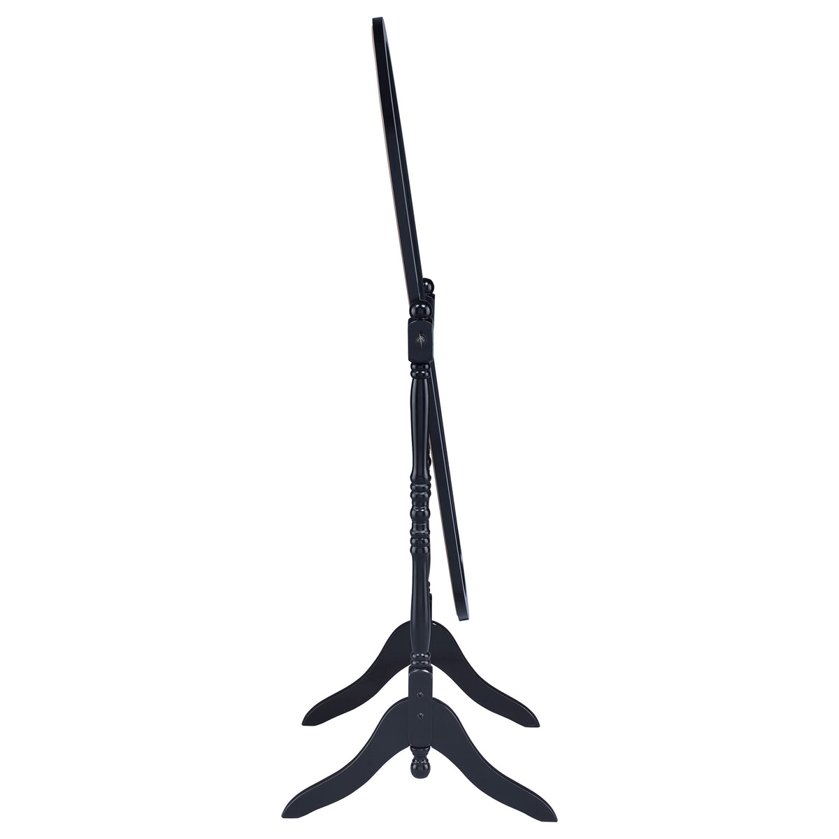 Foyet Adjustable Full Length Cheval Mirror - Oval Pivoting Frame with Curved Legs in Black – view 7