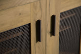 Bristol Shoe Cabinet with Mesh-Panel Doors - Entryway Storage in Golden Oak – view 14