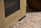 Bristol Shoe Cabinet with Mesh-Panel Doors - Entryway Storage in Golden Oak – view 15