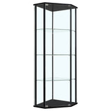 Zenobia 4-Shelf Corner Curio Cabinet - 