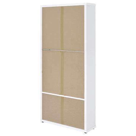 Hawthorne Tall Glass Door Display Cabinet with Drawers - 4 Shelves in White, Farmhouse Style – view 8