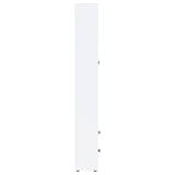 Hawthorne Tall Glass Door Display Cabinet with Drawers - 4 Shelves in White, Farmhouse Style – view 9