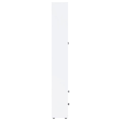 Hawthorne Tall Glass Door Display Cabinet with Drawers - 4 Shelves in White, Farmhouse Style – view 9
