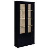 Hawthorne Glass Door Display Cabinet with 2 Drawers