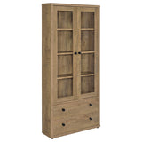 Hawthorne Tall Glass Door Display Cabinet with 2 Drawers