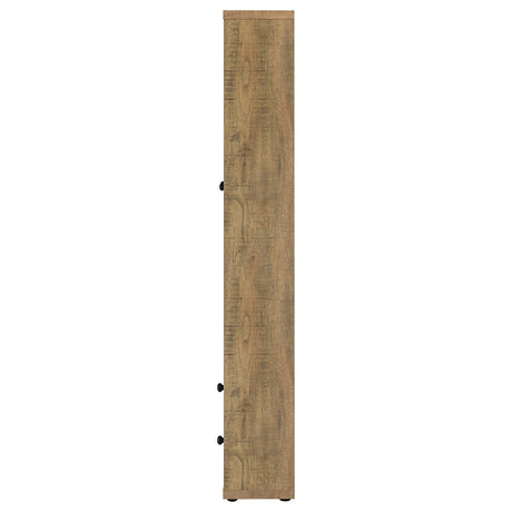 Hawthorne Tall Glass Door Display Cabinet with 2 Drawers - 4 Shelves in Warm Mango Finish – view 6