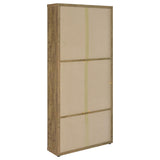 Hawthorne Tall Glass Door Display Cabinet with 2 Drawers - 4 Shelves in Warm Mango Finish – view 7