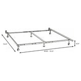 Kerns Heavy-Gauge Metal Bolt-On Bed Frame - Adjustable Black Frame for Headboards, Twin to California King – view 4