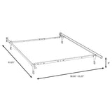 Kerns Heavy-Gauge Metal Bolt-On Bed Frame - Adjustable Black Frame for Headboards, Twin to California King – view 3