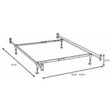 Esme Bolt-On Metal Bed Frame for Headboard & Footboard - Black, Twin/Full, Queen/Eastern King or California King – view 4