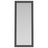 Windrose LED Standing Floor Mirror - 28 x 67" Full-Length with Silver Trim in Black – view 12