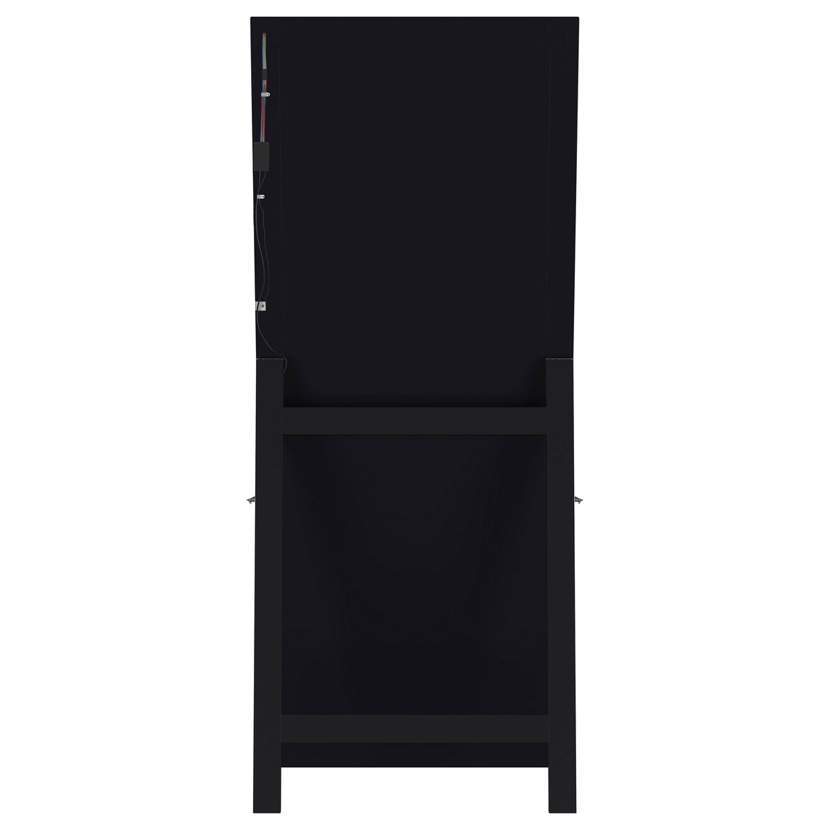 Windrose LED Standing Floor Mirror - 28 x 67" Full-Length with Silver Trim in Black – view 16
