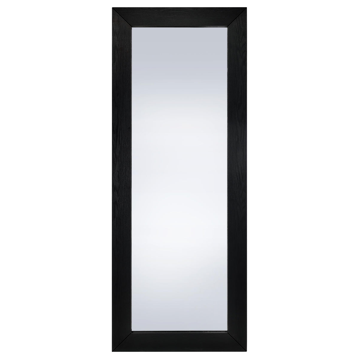 Cadence Full Length Standing Floor Mirror - Shatterproof Tempered Glass in Black Oak Frame – view 3