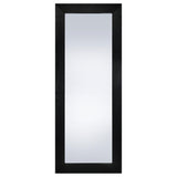 Cadence Full Length Standing Floor Mirror - Shatterproof Tempered Glass in Black Oak Frame – view 3