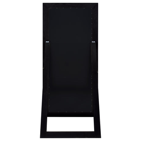 Cadence Full Length Standing Floor Mirror - Shatterproof Tempered Glass in Black Oak Frame – view 4