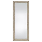 Cadence Full Length Standing Floor Mirror - Shatterproof Tempered Glass in Grey Washed Oak – view 3