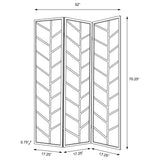 Mila 3-Panel Folding Shoji Room Divider - Chevron Walnut Pine Frame with Natural Jute Panels – view 4