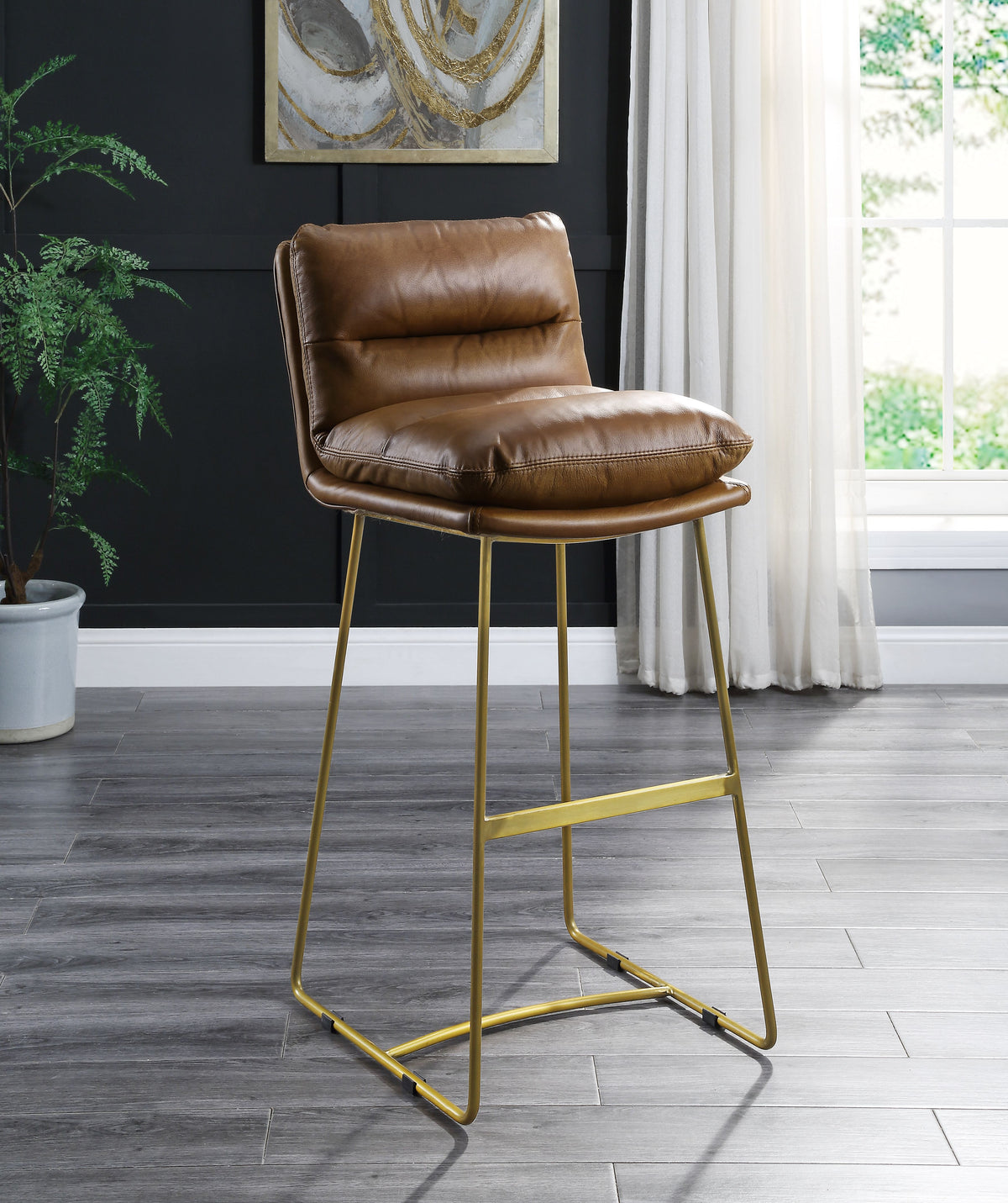 Alsey Horizontal-Tufted Bar Stool