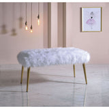 Bagley II Faux Fur Lounge Bench
