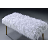 Bagley II Faux Fur Lounge Bench