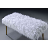 Bagley II Faux Fur Lounge Bench