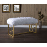 Bagley II Faux Fur Lounge Bench