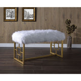 Bagley II Faux Fur Lounge Bench