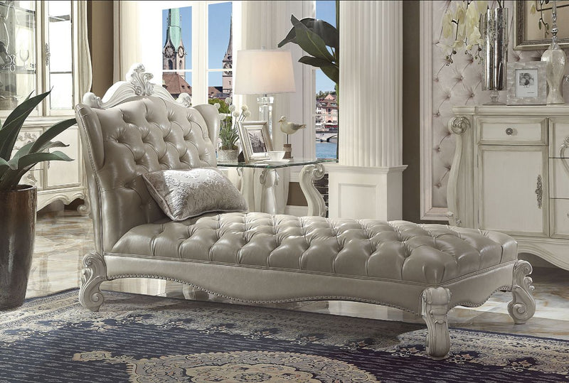 Versailles Chaise, Bench, Ottoman & Vanity Stool - Button Tufted with Scrolled Legs & Nailhead Trim