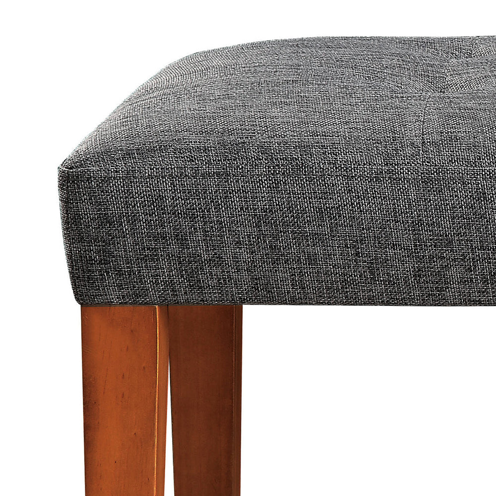 Charla Tufted Bench with Slatted Shelf