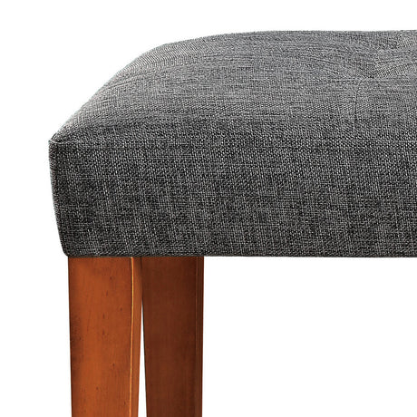 Charla Tufted Bench with Slatted Shelf
