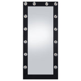 Zayan LED Full-Length Floor Mirror - 32 x 71 Inch Hollywood Glam in Black High Gloss – view 4