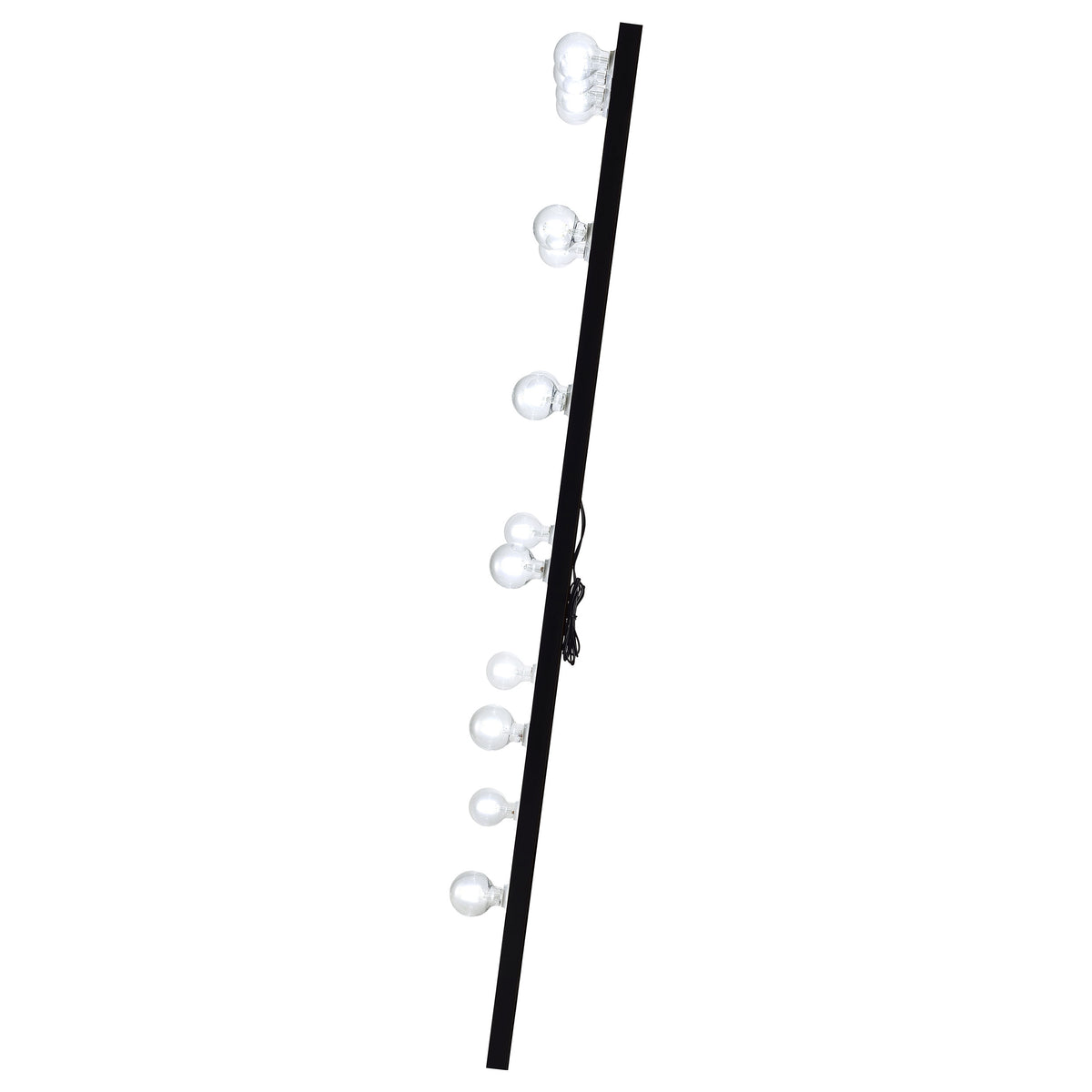 Zayan LED Full-Length Floor Mirror - 32 x 71 Inch Hollywood Glam in Black High Gloss – view 7