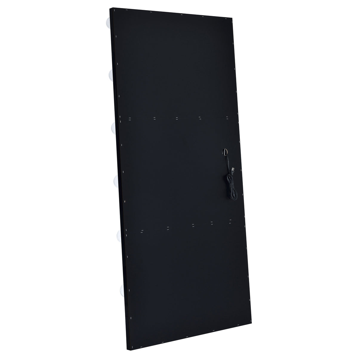 Zayan LED Full-Length Floor Mirror - 32 x 71 Inch Hollywood Glam in Black High Gloss – view 8
