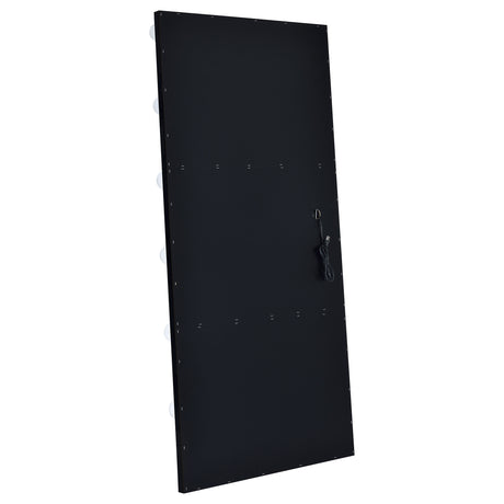 Zayan LED Full-Length Floor Mirror - 32 x 71 Inch Hollywood Glam in Black High Gloss – view 8