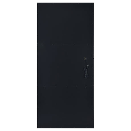 Zayan LED Full-Length Floor Mirror - 32 x 71 Inch Hollywood Glam in Black High Gloss – view 9