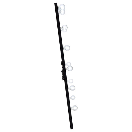 Zayan LED Full-Length Floor Mirror - 32 x 71 Inch Hollywood Glam in Black High Gloss – view 11