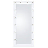 Zayan Full-Length LED Floor Mirror - Hollywood Style White High Gloss Frame, 32" x 71" – view 4