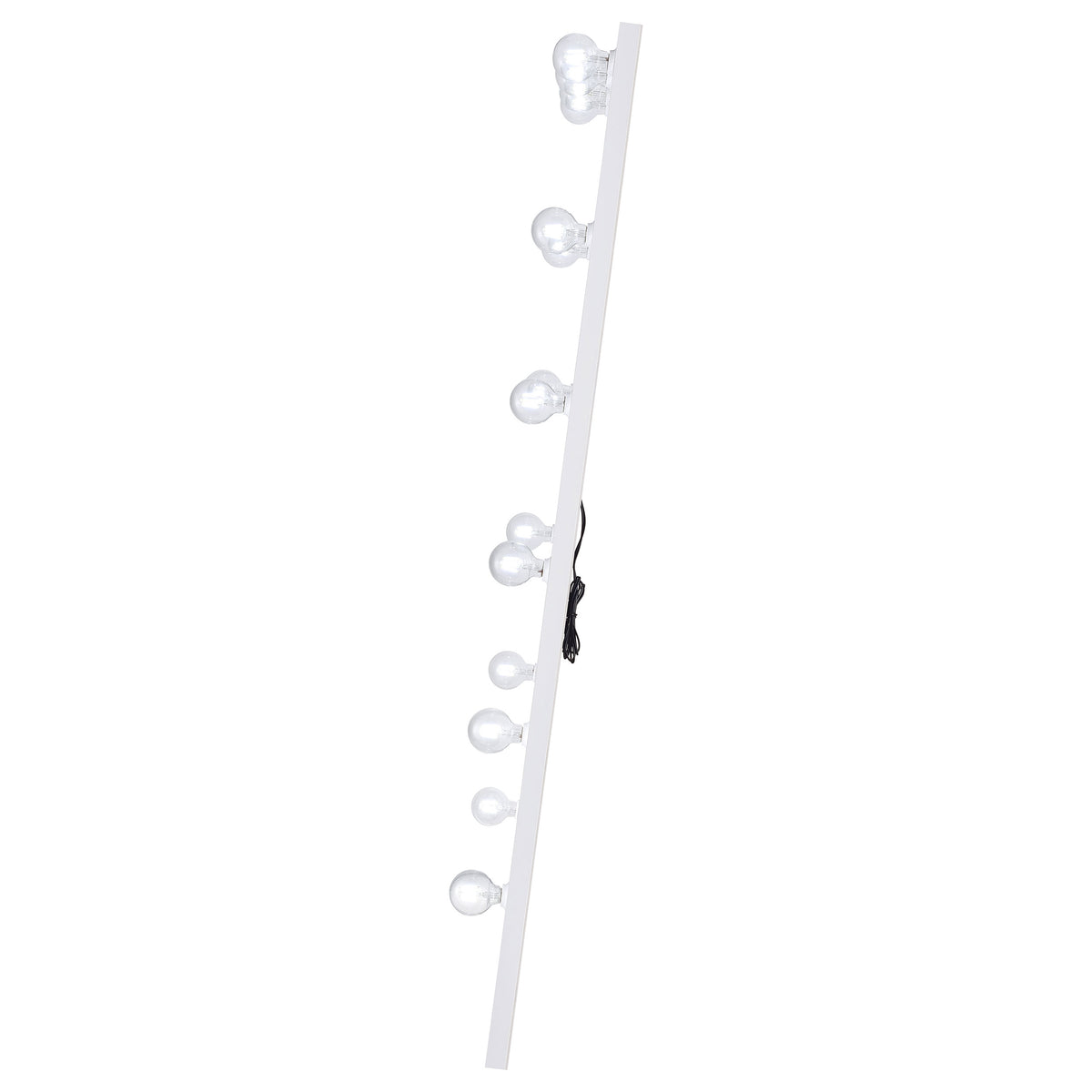 Zayan Full-Length LED Floor Mirror - Hollywood Style White High Gloss Frame, 32" x 71" – view 7