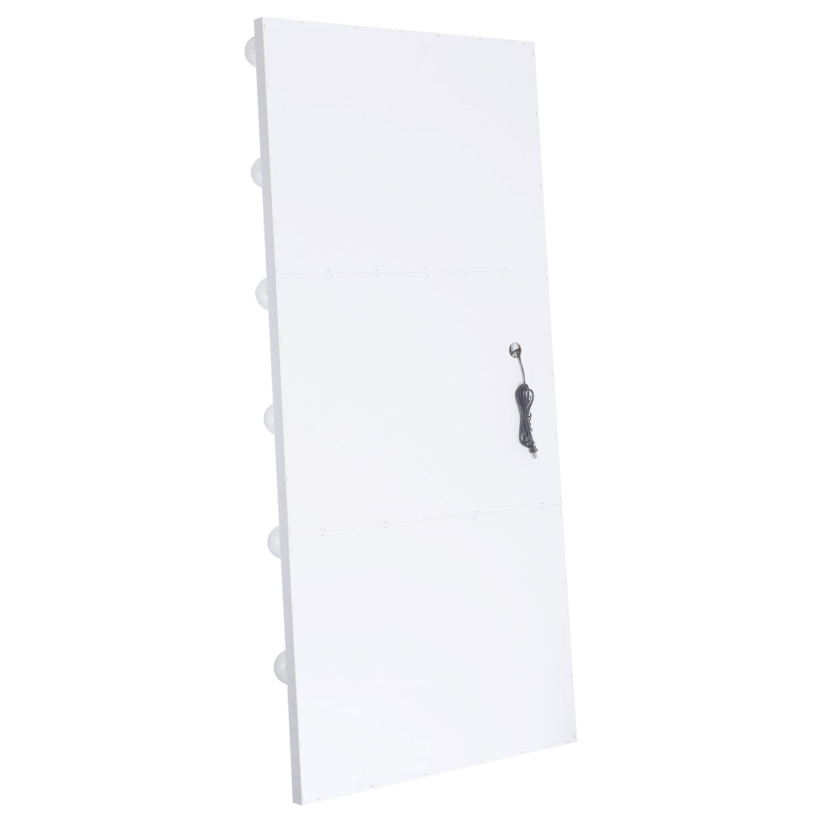 Zayan Full-Length LED Floor Mirror - Hollywood Style White High Gloss Frame, 32" x 71" – view 8