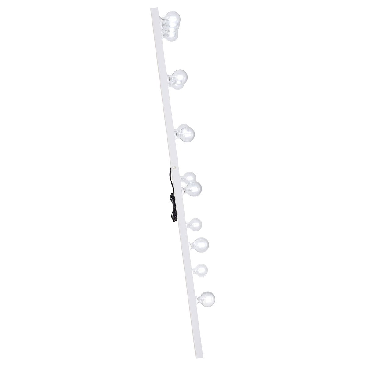 Zayan Full-Length LED Floor Mirror - Hollywood Style White High Gloss Frame, 32" x 71" – view 11