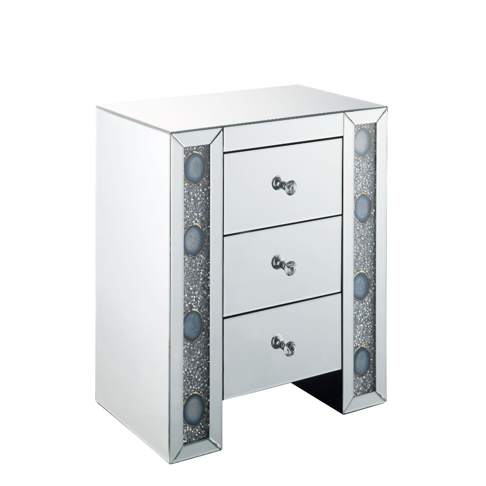 Sonia Mirrored Console Cabinet & Accent Table