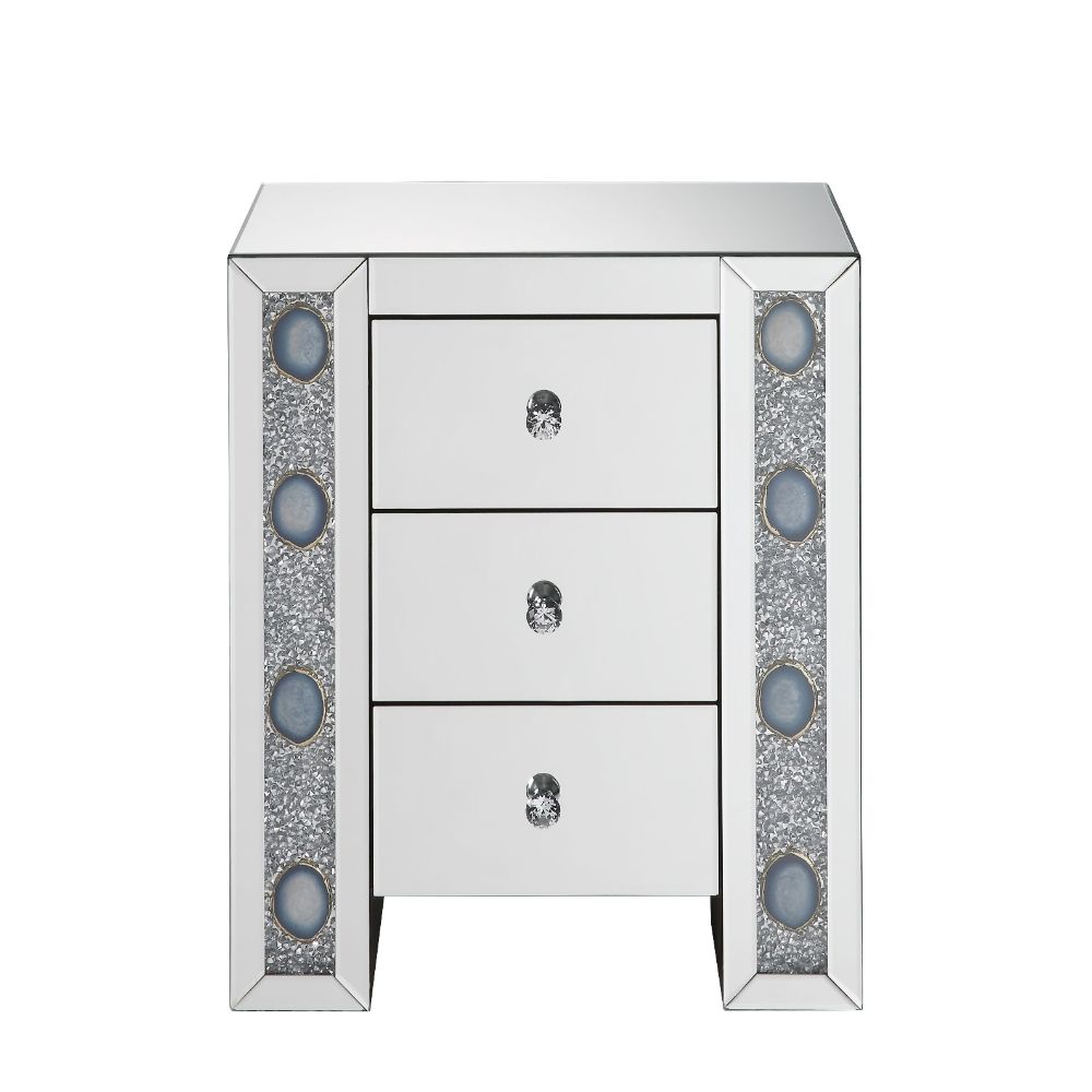Sonia Mirrored Console Cabinet & Accent Table