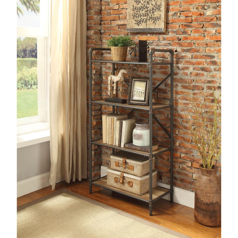 Itzel Industrial Bookshelf